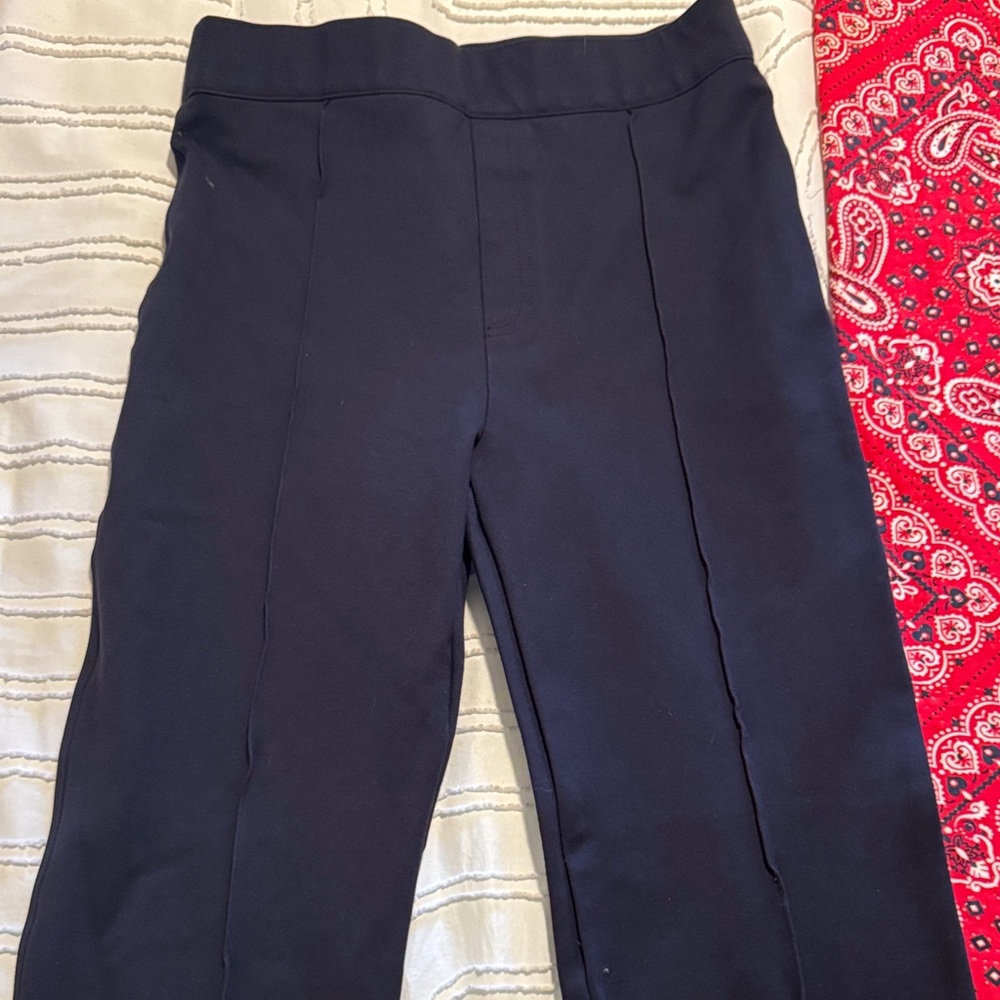 SPANX Navy Ponte Front Seam Pants